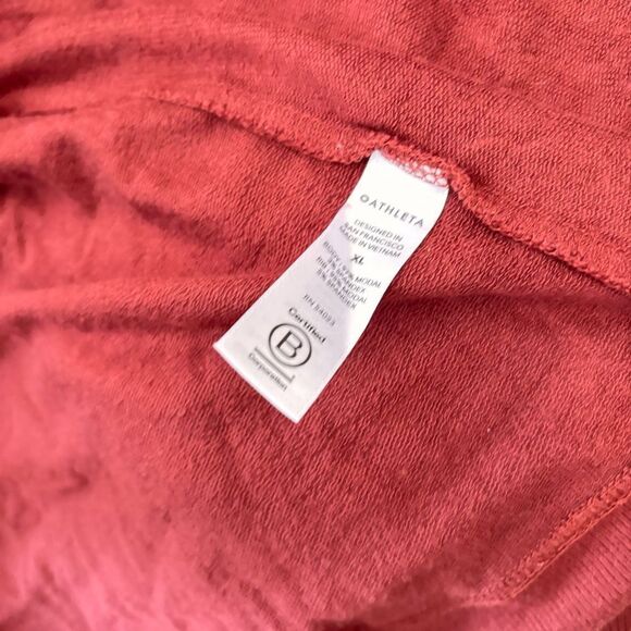 Athleta Pranayama Wrap Modal Cardigan Open Front Sweater Burnt Orange XL - Picture 4 of 4